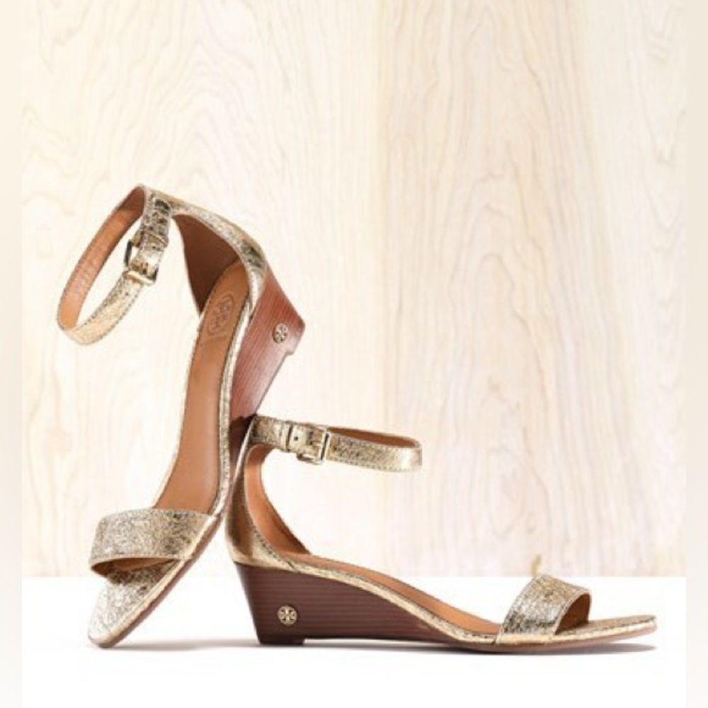euc tory burch savannah wedge sandal